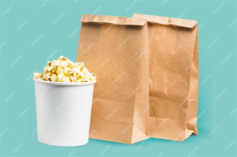 Premium Photo | A bucket of popcorn