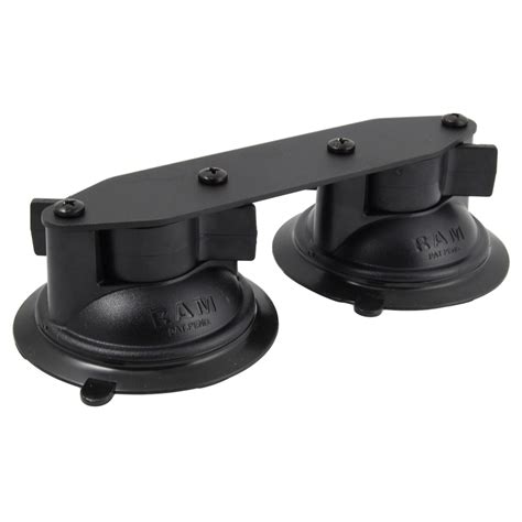 Ram Mount Straight Double Suction Cup Base Consumer Marine Supply