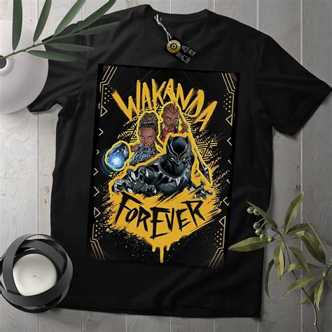 Camiseta Pantera Negra Wakanda Para Sempre Camisa Geek Unissex Anime