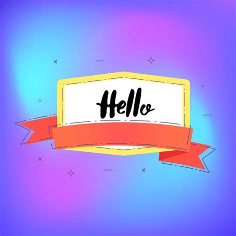 Hello Banner Vector Illustration Stock Vector By ©syuzannam 194398170