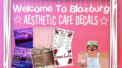 Bloxburg Cafe Decals