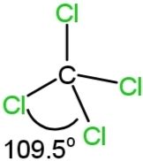 What is the Cl-C-Cl bond angle in CCl4? | Homework.Study.com