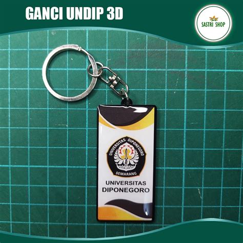 Jual Gantungan Kunci Logo UNDIP Universitas Diponegoro Semarang 3D