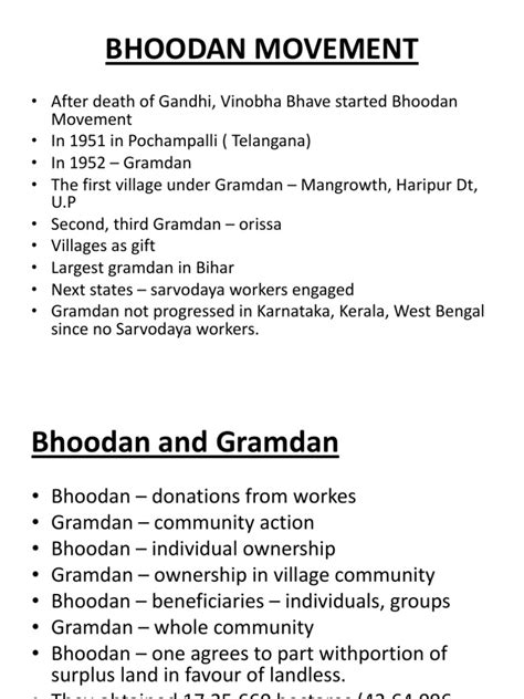 Bhoodan Movement | PDF