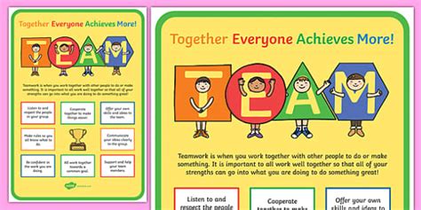 Free Teamwork Poster For The Classroom Primary Resources