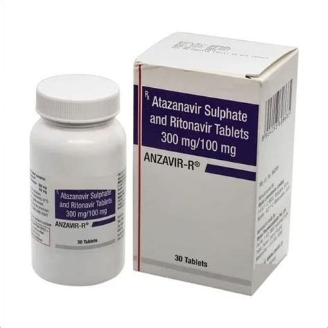 Atazanavir Ritonavir Anzavir R 300 Mg 100 Mg Tablet For Hiv