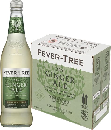 Fever Tree Dry Ginger Ale Sparkling Soda Soft Drink Mixer Natural