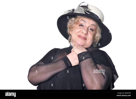 Portrait Of Gorgeous Mature Woman On White Background Stock Photo Alamy