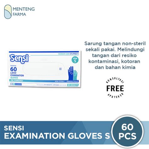 Jual Sensi Latex Examination Gloves Sarung Tangan Karet Size S