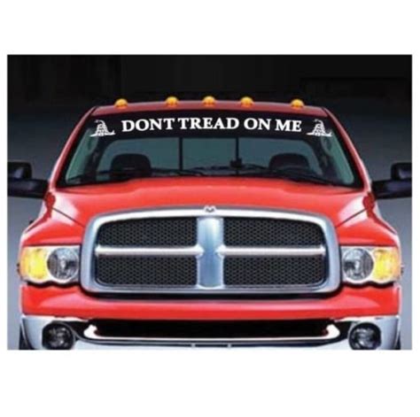 Dont Tread On Me Gadsden Flag Windshield Banner Decal Sticker Custom