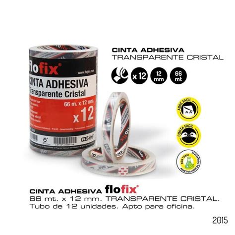 Rollo Cinta Adhesiva Transparente CRISTAL 66mx12mm ESCRIBO Line La