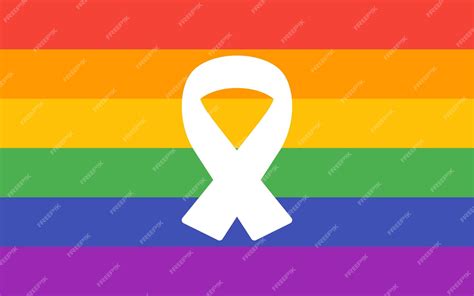 Premium Vector | Lgbt ribbon rainbow colored human rights ribbon