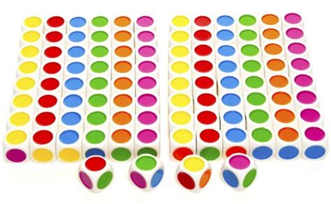 Color Dot 6 Sided Novelty Dice Bundle Of 100 Identical Dice Buy