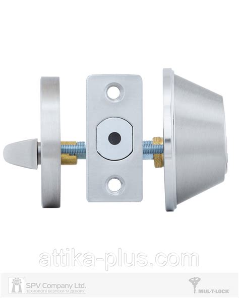 Замок врезной MUL-T-LOCK 1-way dead_bolt dbm univ satin_nickel bs60мм ...