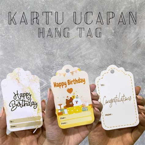 Jual Kartu Ucapan Ulang Tahun Congrats Happy Birthday Hang Tag