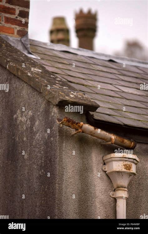 Broken Gutter Hi Res Stock Photography And Images Alamy