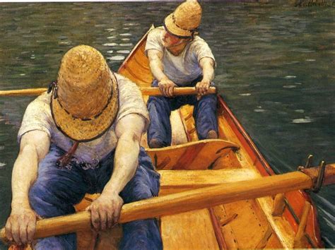 Boaters Rowing On The Yerres C C Gustave Caillebotte