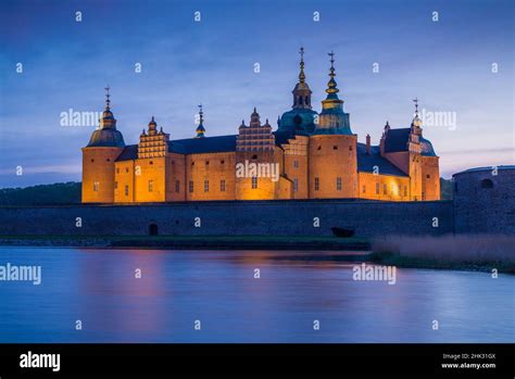 Sweden, Kalmar, Kalmar Slott castle, dusk Stock Photo - Alamy