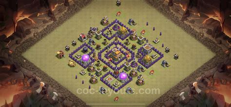 Best War Base Th7 With Link Anti Air Dragon Hybrid Town Hall Level 7 Cwl Base Copy 62