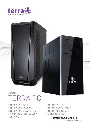 TERRA PC Wortmann AG Catalogue PDF Documentation Technique Brochure