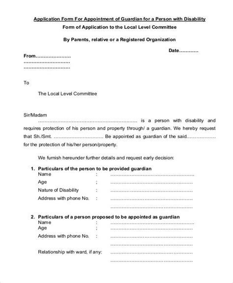 Free 13 Sample Guardianship Forms In Pdf Ms Word Artofit