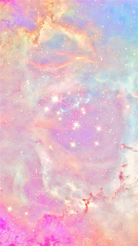 Pastel Iridescent Galaxy Nebula Stars Heavens Galaxy Wallpaper Iphone