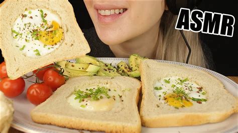 Asmr Toast W Soft Fried Eggs Avocado Sandwich Mukbang Eating