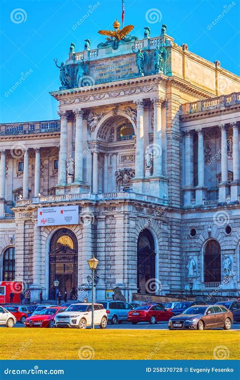 The Balcony Of Neue Burg Wing Of Hofburg Palace On February In