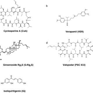 5 Chemical structures of some anticancer drugs such as P-gp substrates ...