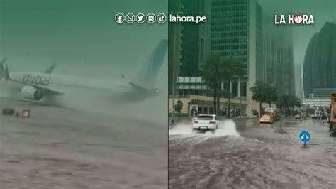 Tormenta Inusual Aeropuerto De Dub I Queda Inundado Por Intensas Lluvias