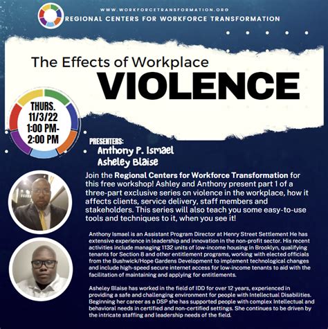 The Effects Of Workplace Violence Regional Centers For Workforce