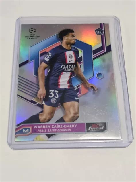 WARREN ZAÏRE EMERY RC PSG 2022 23 Topps Finest UEFA Base Rookie RC EUR