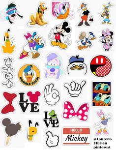 Mickey Mouse Stickers Minnie Mouse Laptop Stickers Desktop Wallpaper Art