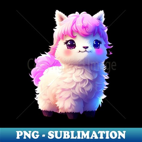 Fluffy Llama - PNG Sublimation Digital Download - Stunning S - Inspire Uplift