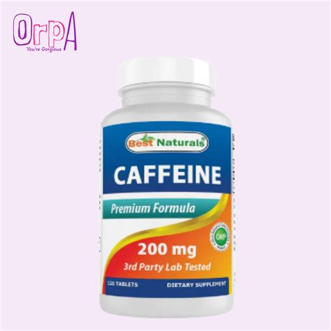 Best Naturals Caffeine Pills 200mg Proven No Crash Or Jitters - 120