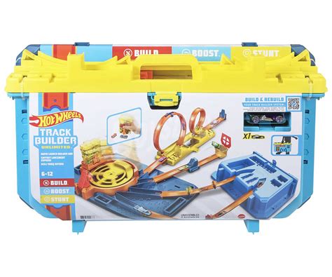 Hot Wheels Set de juego para construir pistas de carreas con 3 piezas y 1 vehículo cast