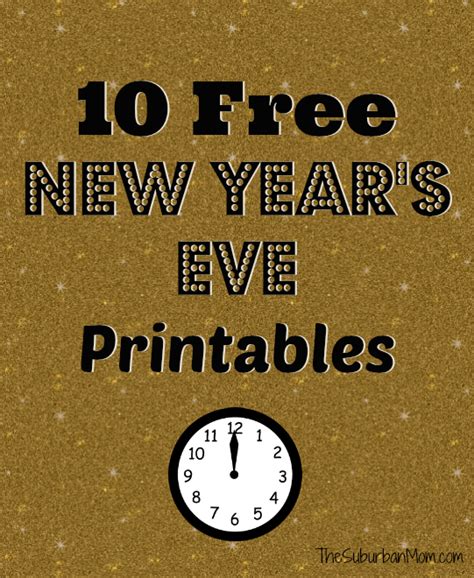 Free New Years Eve Printables - Printable Templates