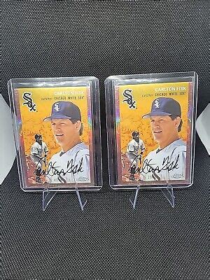 2 2023 Topps Chrome Platinum CARLTON FISK Rose Gold Toile Ref 68 75