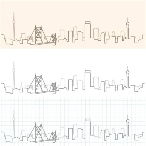 Drawing Of The Johannesburg Skyline Illustrations, Royalty-Free Vector ...