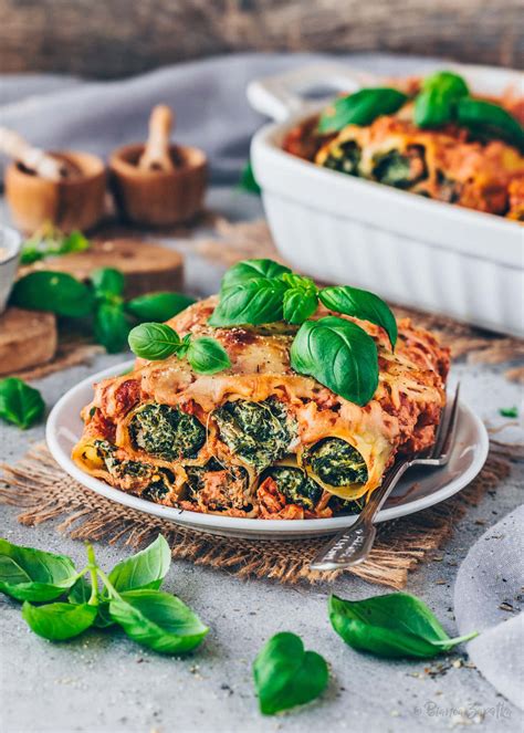 Cannelloni Mit Spinat Ricotta Frischk Se Vegetarisch Vegan Bianca