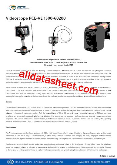 Pce Ve Datasheet Pdf Pce Instruments