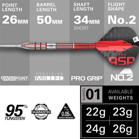 Target Darts Nathan Aspinall Gen 2 22G 95 Wolfram Swiss Point Stahls