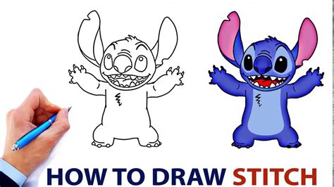 How To Draw Stitch From Walt Disney World Youtube