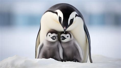 Premium Photo | Antarctic baby penguins of the emperor