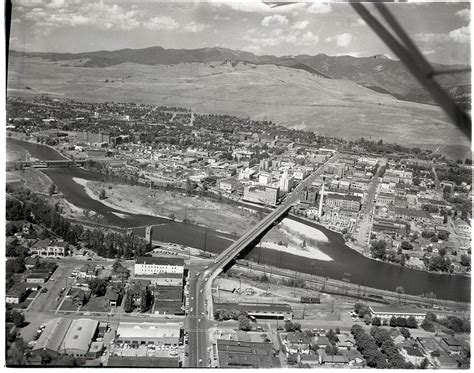 Missoula Looking North Aerial Photograph Montana History Portal