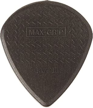 Dunlop 471P3C Max Grip Jazz III Carbon Fiber Guitar Picks 6 Pack