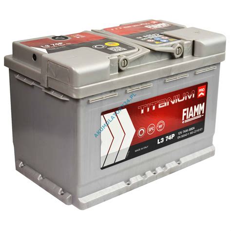 FIAMM TITANIUM PRO L3B 75P 12V 75Ah 730A P