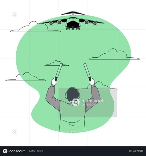 Aircraft landing Animated Illustration download in JSON, LOTTIE or MP4 ...