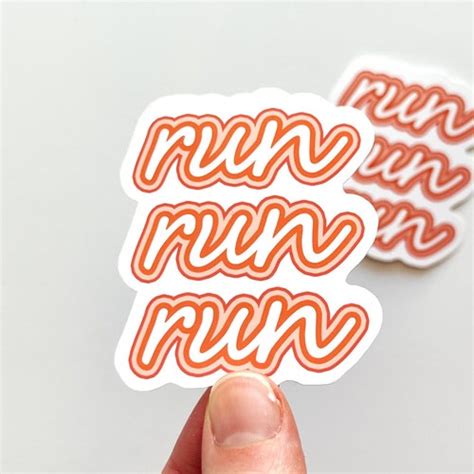 Runner Shoe Sticker Runner Stickers Ts For Runners Cross Etsy