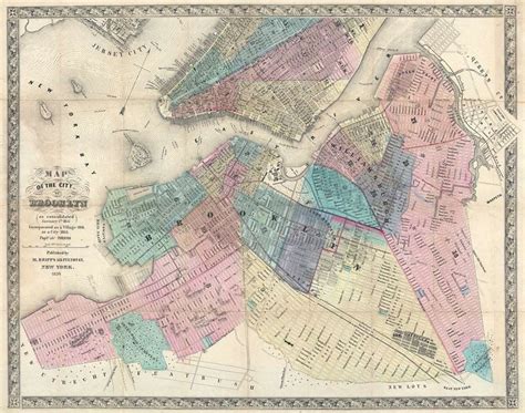 Map Of The City Of Brooklyn As Consolidated January 1st 1855